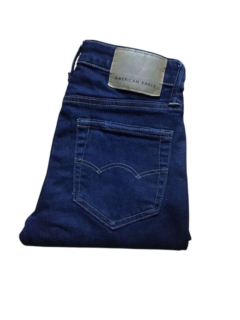 American Eagle AEO Skinny Jeans Size 26 Dark Indigo Stretch Denim
